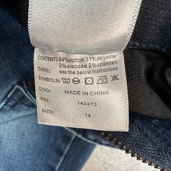 Grace & Lace Shaper Jeggings WMNS 14 Medium Wash Denim Skinny Mid Rise Stretchy - Picture 6 of 11